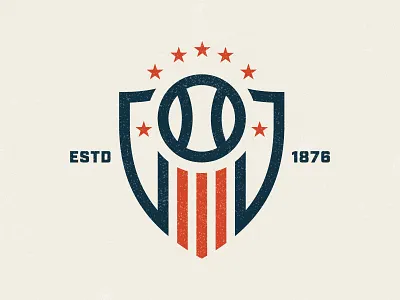 Baseball Badge badge baseball shield stripes