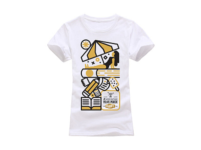 Nestle t-shirt books editorial girl illustration nestle study summer t shirt