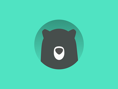 Beary Bearington animal bear flat logo simple