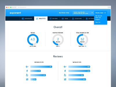 Exponent UI review management ui