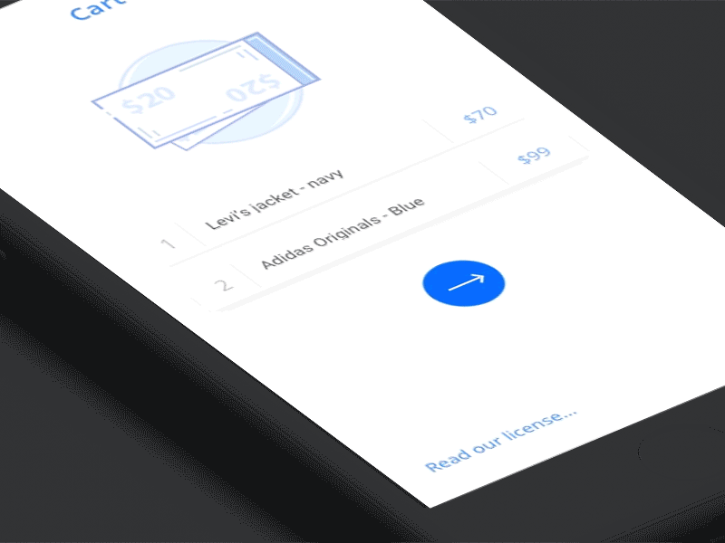 Final Checkout - UX Animation animation blue checkout interface iphone mobile mockup motion principle ui ux