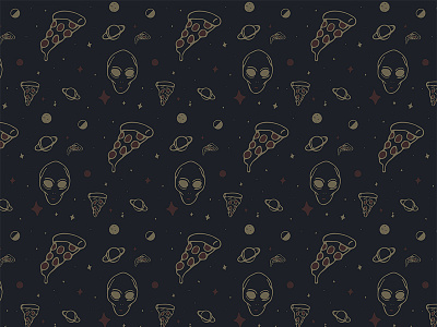 Ayyy lmao, Pizza! alien illustration pattern pizza space wallpaper