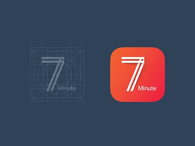 7 Minute Workout iOS App Icon daily day fitness goals health run workout