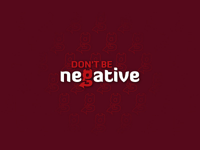 Dont be negative branding devils tail logo negative