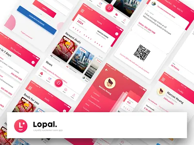 Lopal - Customer care app app gradient ios app ios design material design trendy ui design
