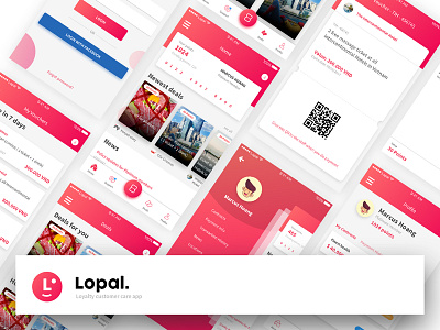 Lopal - Customer care app app gradient ios app ios design material design trendy ui design