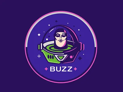 buzz sticker 2d design icon illustration toy story vector