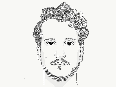 Beto bw drawing grey lines sketch