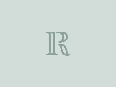 R branding flat design icon logo