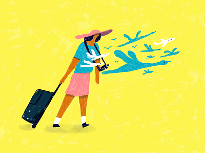 Hello holidays!! bags birds flight holiday tourist travel vacation