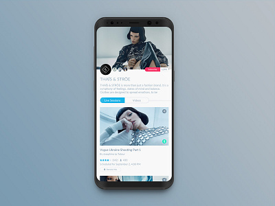 Mobile App - Selected Channel app app design channel design fashion live live stream mobile streaming