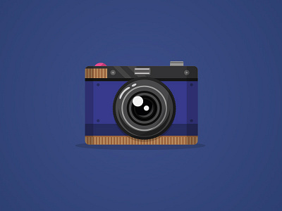 Camera | Inkquirer Design Magazine Concept branding camera editorial flatdesign illustration inky lens magazine photograph purple