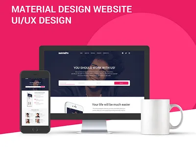 MaterialPro Material Design website adobe photoshop bootstrap google material graphics design material design responsive ui ux user experience user interface web design