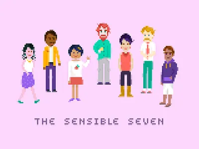 The Sensible Seven 8bit pixels video game