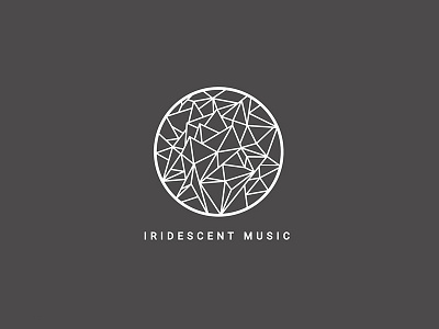 Iridescent Music logo abstract branding graphic design label logo music visual identity