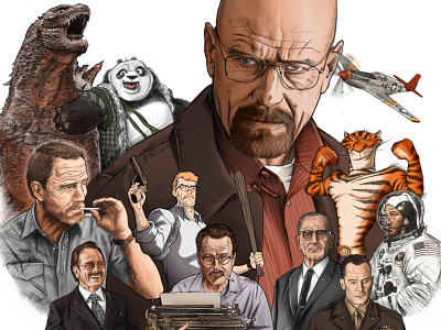 Bryan Cranston Illustration breaking bad bryan cranston illustration