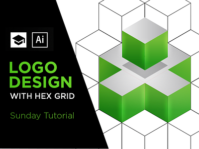 Logo Design Tutorial 3d design hex illustrator isometric logo