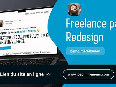 Freelance website - One page: Joachim Miens figma landing page ui uiux user interface web design website