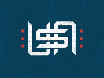 USA Ambigram ambigram america star united states usa