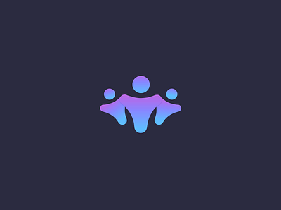 Logo Peoples gradient logo shape