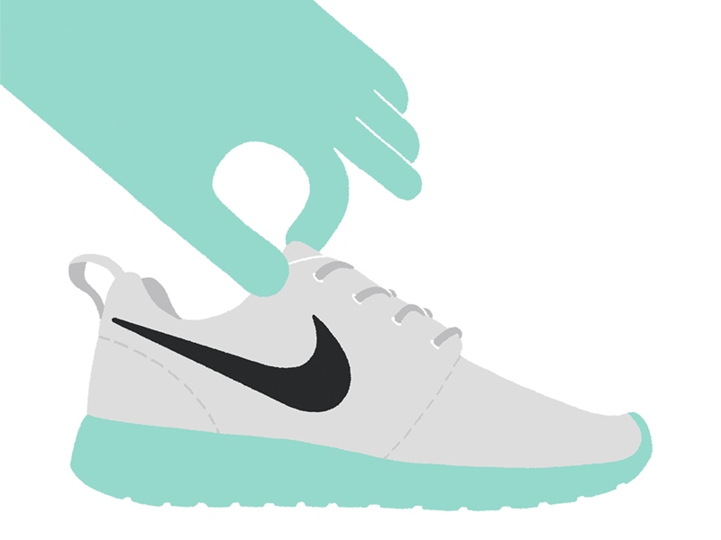 Nike Roshes advertising illustration maxime francout nike roshes