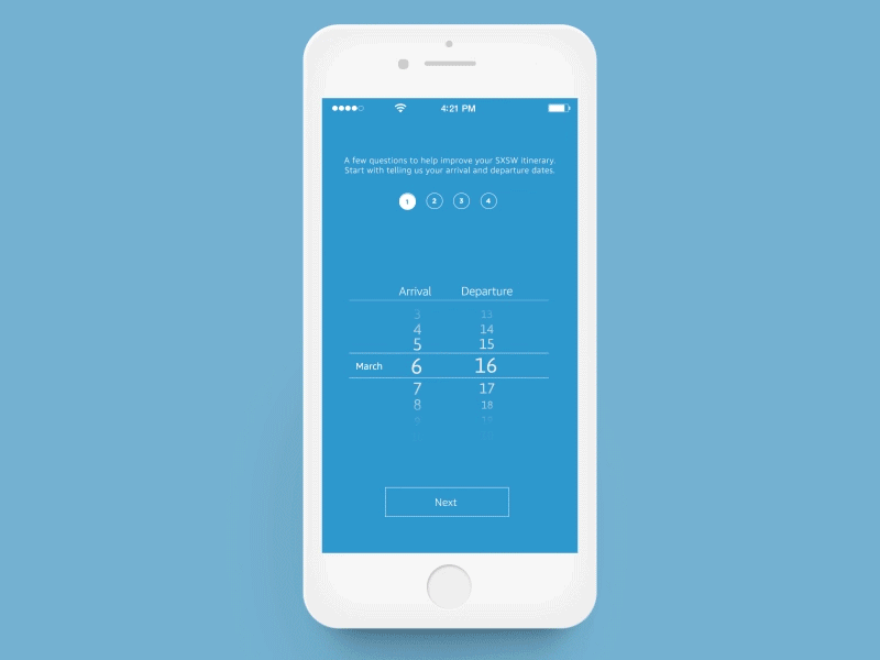 App Onboarding flow app date picker icon illustration interface login onboarding schedule sign up ui