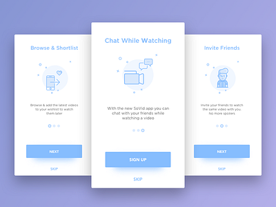 Onboarding - Video App app clean graphics interface ios mobile onboarding product design simple ui ux video