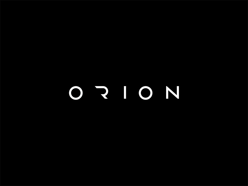 ORION animation logo neon partitles