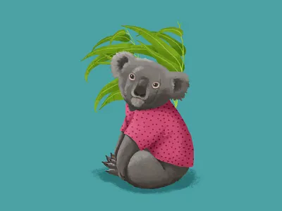 Koalabear cute digital illustration koala koalabear photoshop sweet