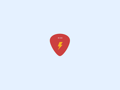 100 DAYS OF ICONS | DAY 78: SLAPPIN DA BASS 100 days challenge bass pick flat red icon design lightning bolt metal music music