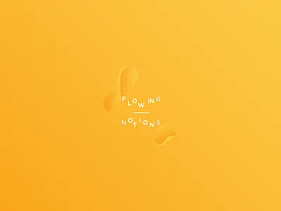 Flowing Notions logo architecture flowing identity industrial logo notions yellow