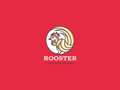 Rooster Logo Template animal animals dog identity logo logos pet rooster simple symbol template vector