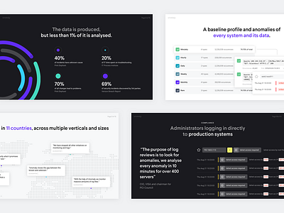 Unomaly Customer Deck customer data deck infographic presentation simple unomaly visualisation