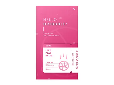 HELLO! debut first shot mobile sketch ticket ui