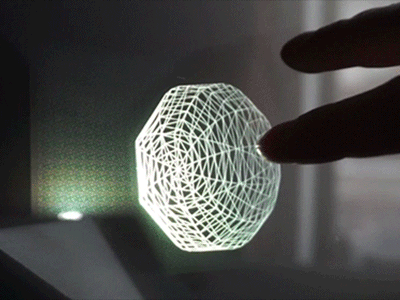 Полигонаэдр / Polygonahedron ar cyberpunk digital art hologram hud installation interactive leap motion light low poly processing sci fi