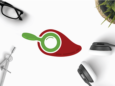 Hot Search detective find fire food glass healthy hot logo magnifying pepper search warm