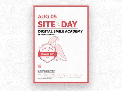 DSA wins Awwwards SOTD academy award awwwards dental dentist digital homepage parallax smile sotd website