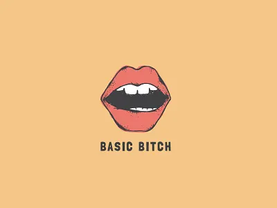 Basic Bitch basic bitch lips logo love magical mouth teeth