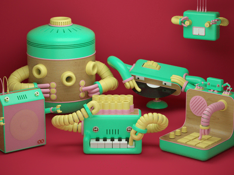 Robot & The Robots 3d animation 3d modelling animade animation character animation cinema4d london robot and the robots studio studio project