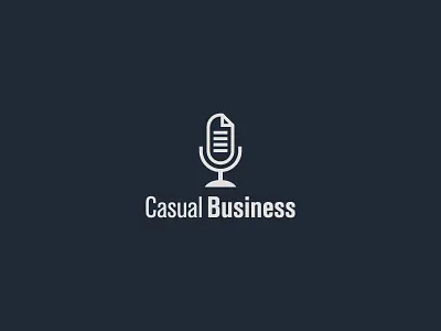 Casual Business business file logo microphone podcast