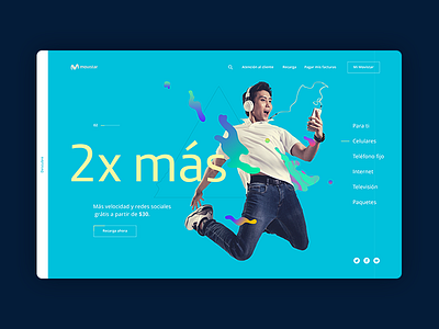 Movistar Design Concept flat interface simplicity ui web