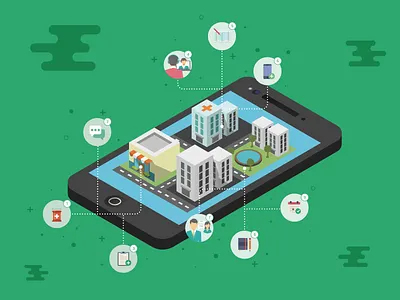 Isometric eHealth App app ehealth health illustration isometric