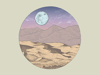 The Great Sand Dunes colorado illustration sand dunes