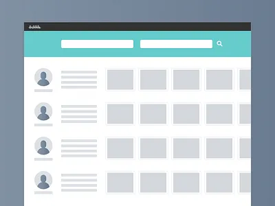Our Next Project dribbble preview wireframe