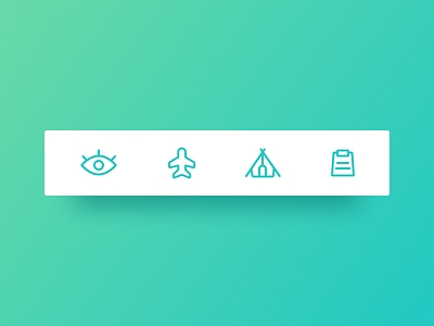 Migrant 4px clean flat icon icon design line ota plan travel trip