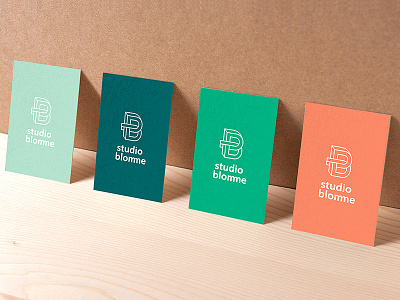 Studio Blomme brand identity branding business cards colour design illustrator line art logo studioblomme vector art