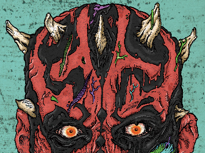 Undead Darth Maul darth maul sci fi star wars undead zombie