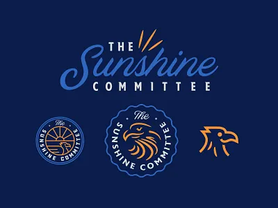 Sunshine Committee scraps badge eagle logo sun sunshine