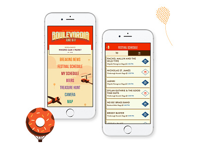Boulevardia 2017 clean app design clean ui colorful app colorful design event app event ux festival app festival design festival ux schedule ui