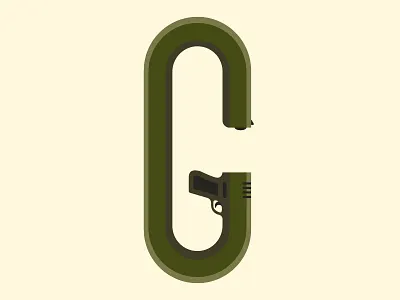 [G]un gun illustration playful type type typography